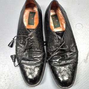 Foster Rainey Black Full Quill Ostrich Oxfords 11